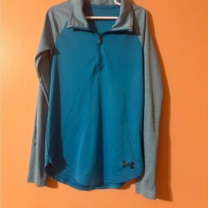 Youth Under Armour Teal HeatGear Pullover Size M
